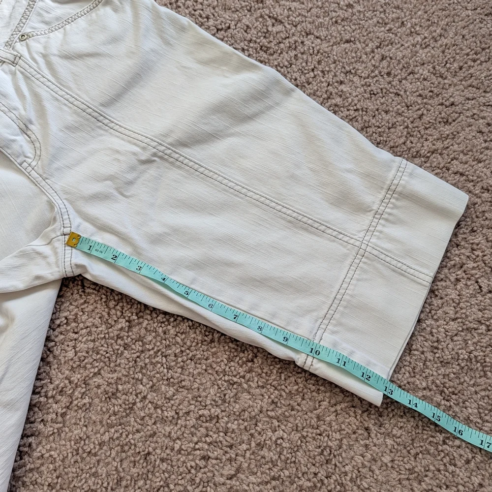 CABi White Out N About Denim Bermuda Shorts Size 6